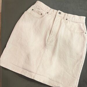 Vintage Cream Denim Skirt